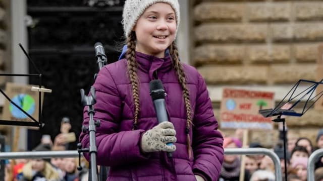 L'activiste suédoise Greta Thunberg, 16 ans