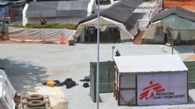 Un camp d'isolement pour les patients atteints d'Ebola à Conakry, le 14 avril 2014.