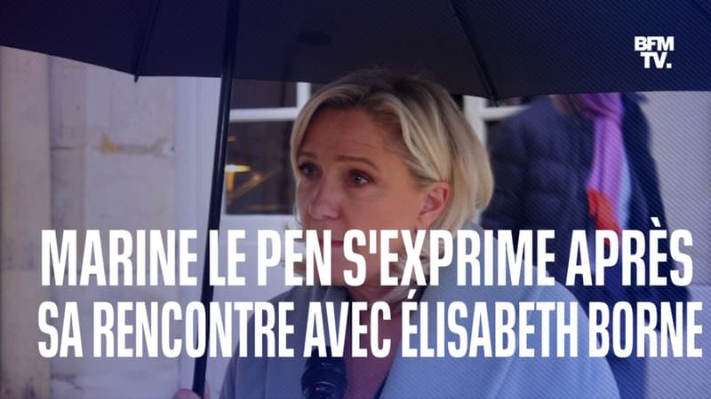 Rencontre avec Élisabeth Borne: la prise de parole de Marine Le Pen, en intégralité