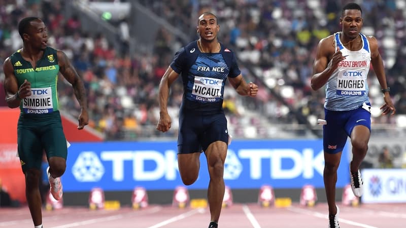 Jimmy Vicaut lors des Mondiaux de Doha, le 28 septembre 2019