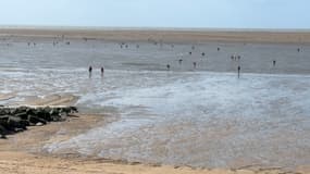 La plage d'Hauteville-sur-Mer dans la Manche le 9 avril 2024.