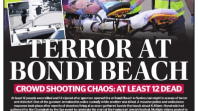 La Une du journal australien The Canberra Times, le 15 décembre 2025, au lendemain de l'attaque terroriste de Bondi beach. La Une du journal australien The Canberra Times, le 15 décembre 2025, au lendemain de l'attaque terroriste de Bondi beach.
