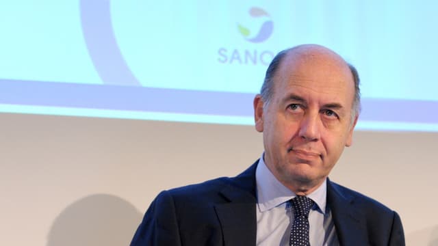 Serge Weinberg lors de la présentation des résultats de Sanofi ce jeudi 5 février
