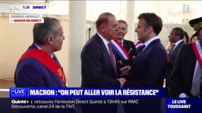 Emmanuel Macron est arrivé au collège Louise Michel de Ganges, dans l'Hérault 