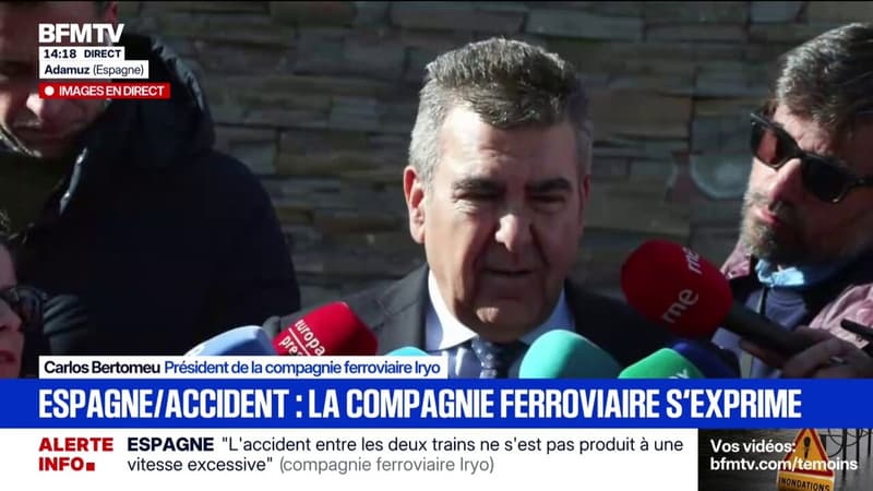 Collision de trains en Espagne: le président de la compagnie ferroviaire Iryo évoque un nombre de morts "épouvantable"