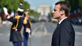 Emmanuel Macron lors du défilé du 14-Juillet à Paris.