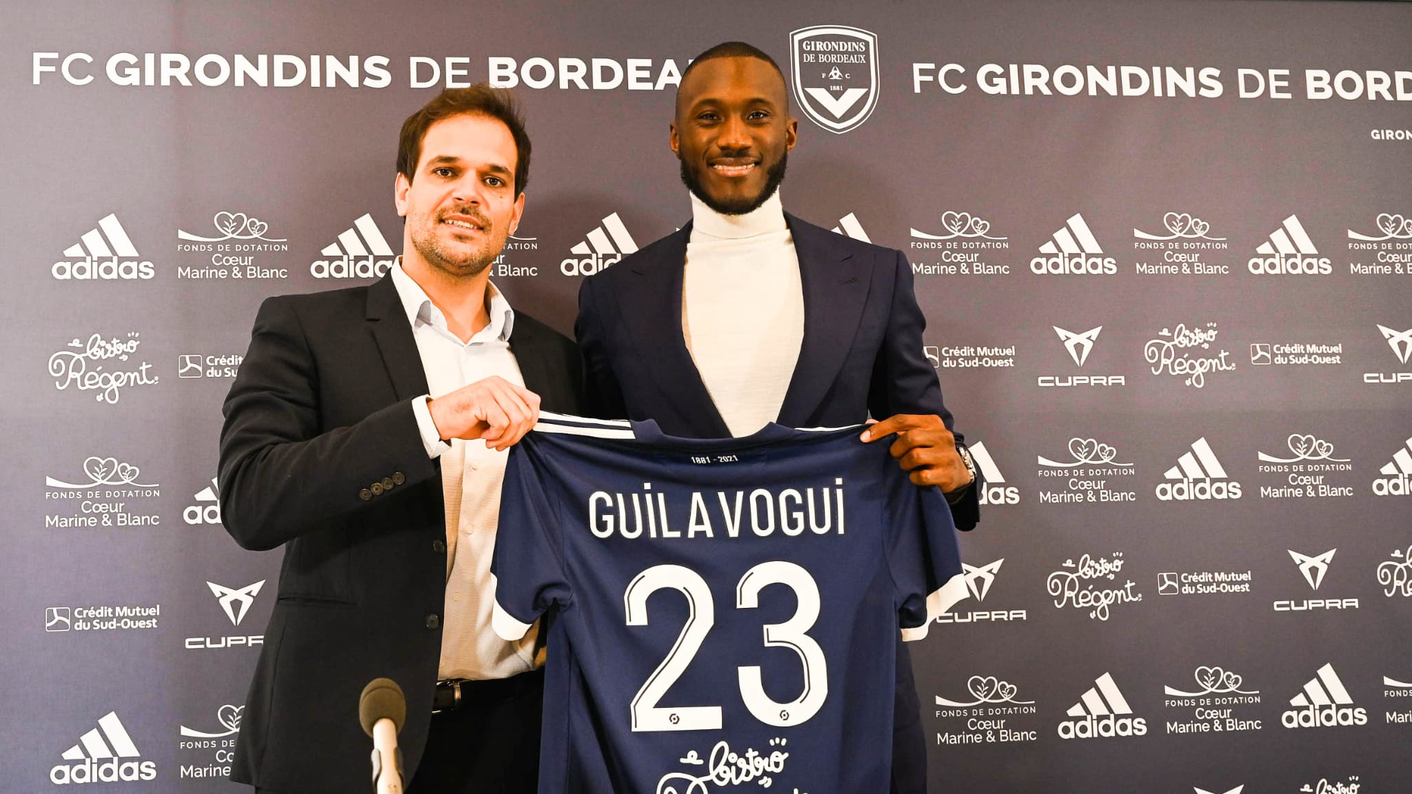 La présentation de Josuha Guilavogui à Bordeaux le 1er février 2022 La présentation de Josuha Guilavogui à Bordeaux le 1er février 2022