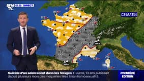 Un ciel gris et pluvieux du Sud-Ouest au Nord-Est de la France ce vendredi, une baisse des températures attendue ce week-end