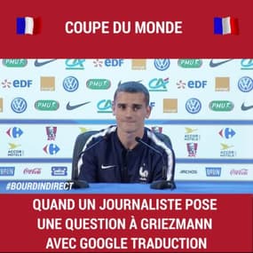Quand un journaliste pose une question à Griezmann avec Google Traduction