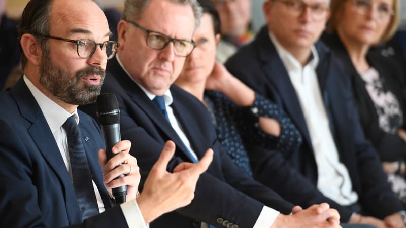 Édouard Philippe à Plomordiern, le 15 février 2019