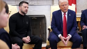 Donald Trump et Volodymyr Zelensky à la Maison Blanche le 28 février 2025. 