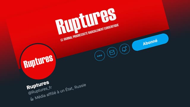 Capture d'écran du compte Twitter de Ruptures