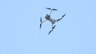 Un drone utilisé pendant une manifestation. (Photo d'illustration)