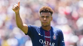 Désiré Doué avec le pouce levé lors de PSG-Atlético à la Coupe du monde des clubs, le 15 juin 2025