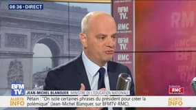 Jean-Michel Blanquer: "On isole certaines phrases du président pour essayer de créer une polémique. Il n'a jamais été question de rendre hommage au maréchal Pétain."