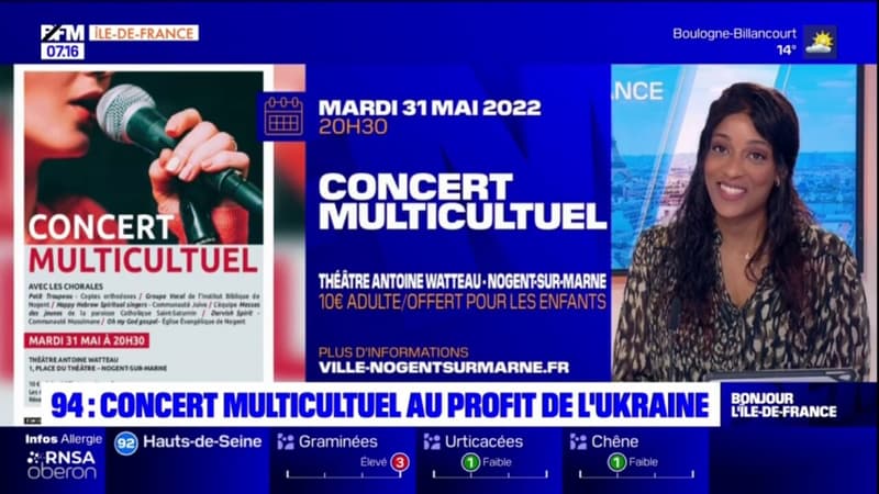 Nogent-sur-Marne: un concert multiculturel au profit de l'Ukraine