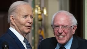 Joe Biden et Bernie Sanders à la Maison Blanche le 3 avril 2024. (Photo d'archive)