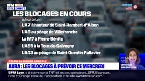 Auvergne-Rhône-Alpes: les blocages prévus ce mercredi autour de Lyon
