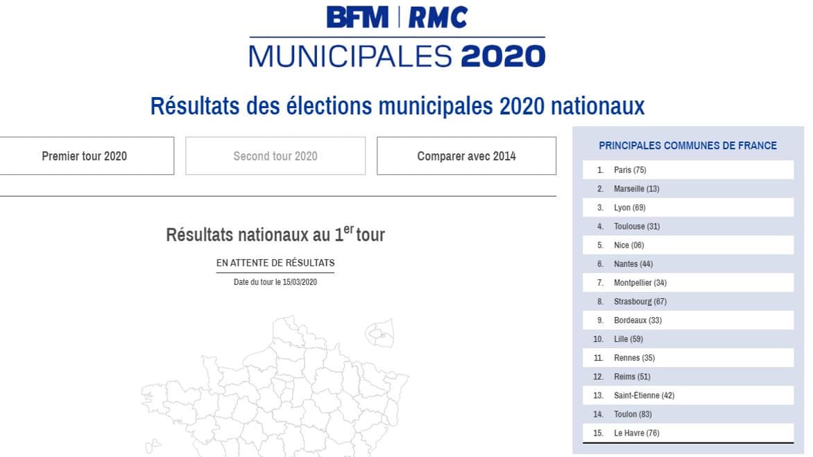 CARTE INTERACTIVE - Municipales 2020: les résultats de votre commune en direct CARTE INTERACTIVE - Municipales 2020: les résultats de votre commune en direct