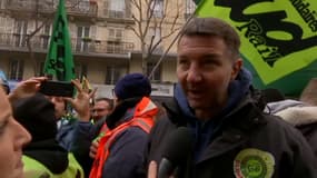 Olivier Besancenot lors de la grève parisienne 