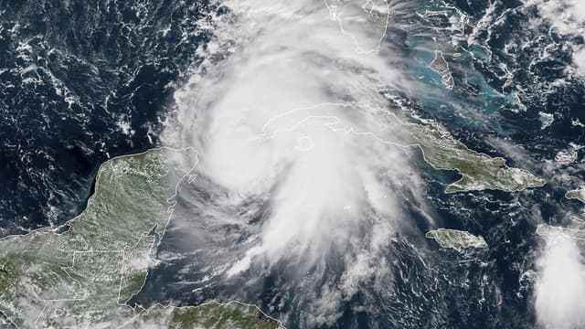 Image satellite du puissant ouragan Michael, qui a frappé les Caraïbes en octobre 2018.