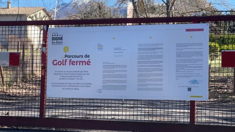 Le golf de Digne-les-Bains reste fermé.