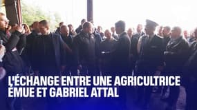 "C'est très dur, il faut nous écouter": l'échange entre une agricultrice émue aux larmes et Gabriel Attal