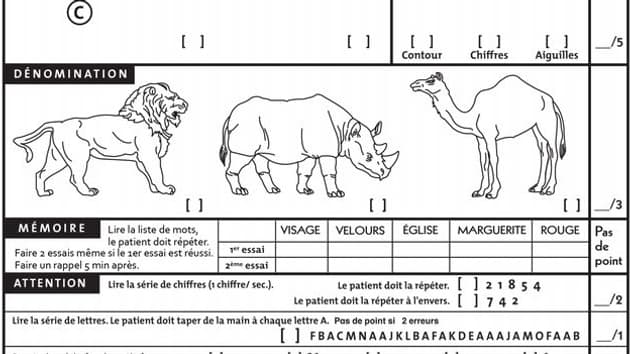 Le test cognitif MoCA, passé par Donald Trump. Le test cognitif MoCA, passé par Donald Trump.