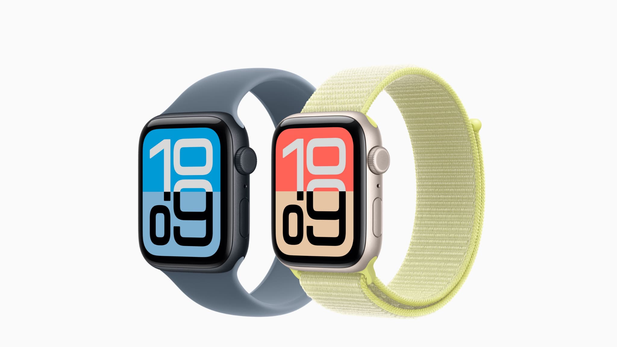 L'Apple Watch SE3 est disponible en noir midnight et lumière stellaire
