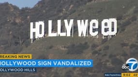 Les célèbres lettres sur plombant Hollywood ont été transformées pendant la nuit du 31 décembre à Los Angeles