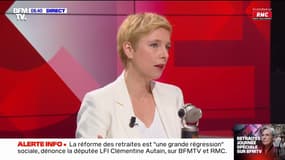 Réforme des retraites: "La date de mobilisation qui sera posée par les syndicats sera la nôtre", affirme Clémentine Autain