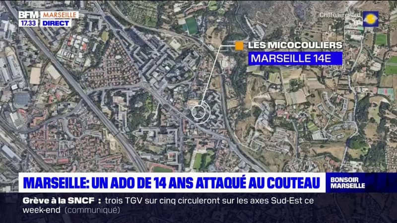 Marseille: un adolescent de 14 ans attaqué au couteau