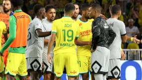 Les joueurs du PSG à Nantes