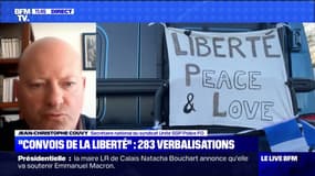"Convoi de la liberté": Jean-Christophe Couvy (Unité SGP Police FO) affirme que "les policiers sont fatigués aussi"