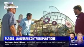 L'opération "poissons gloutons", une manière de sensibiliser les vacanciers à la pollution des déchets plastiques sur les plages