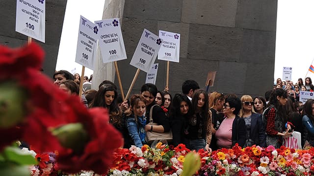 Commémoration du centenaire du génocide arménien.