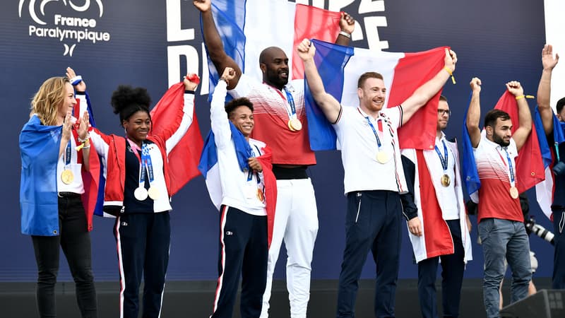 Les judokas français au Trocadéro
