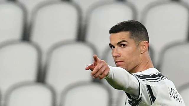 L'attaquant portugais de la Juventus, Cristiano Ronaldo, buteur lors du match de Serie A face à la Spezia, à Turin, le 2 mars 2021 