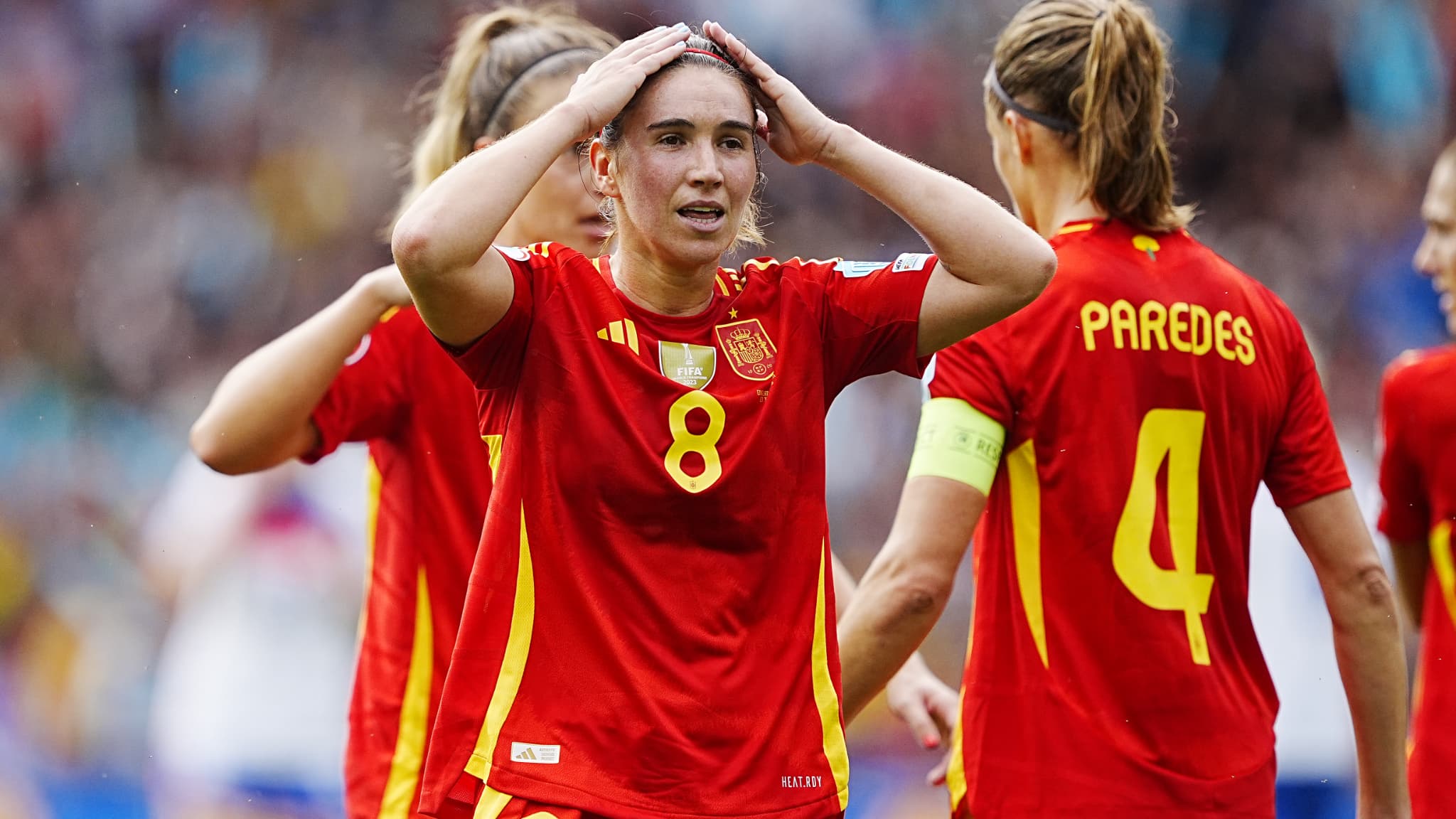 Mariona Caldentey célèbre son but en finale de l'Euro 2025, le 27 juillet 2025. Mariona Caldentey célèbre son but en finale de l'Euro 2025, le 27 juillet 2025.