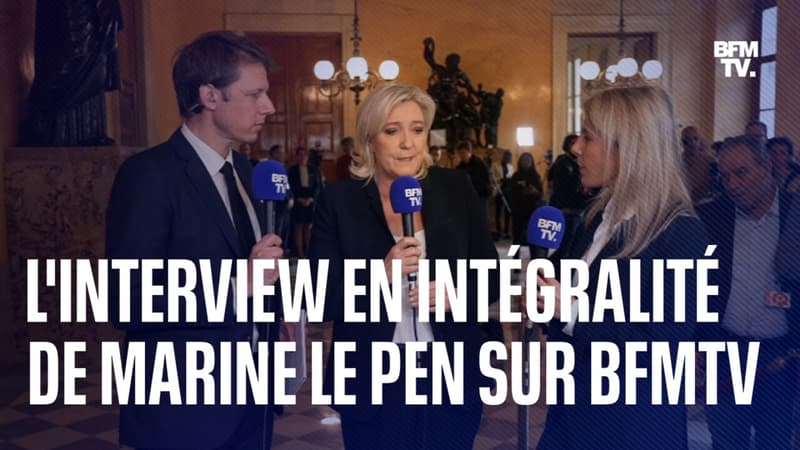 L'interview de Marine Le Pen, présidente du groupe 