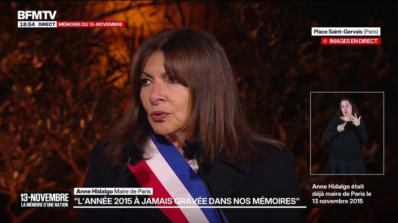 13-Novembre: "L'année 2015 restera à jamais gravée dans nos mémoires", déclare Anne Hidalgo, maire de Paris