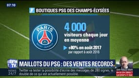 "On multiplie les quantités par 10". Avec l'arrivée de Neymar, le PSG vend plus de maillots que jamais.