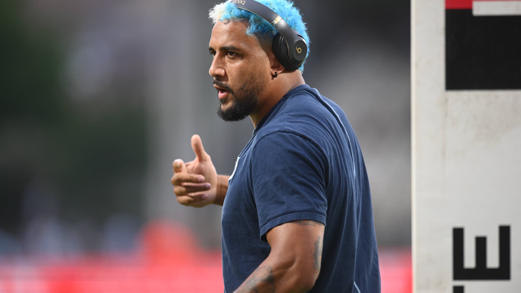 Giovanni Habel-Küffner avant le barrage de Top 14 Bayonne-Clermont, le 13 juin 2025.