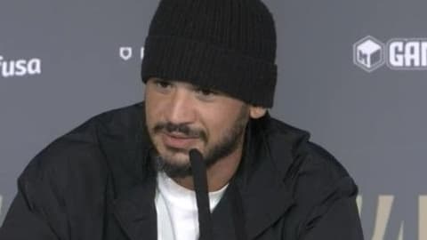 Amine en conférence de presse avant le match retour entre les streamers français et espagnols, le 11 octobre 2024