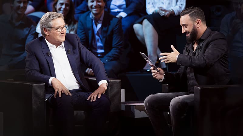 Patrick Sabatier et Cyril Hanouna dans "On se retrouve chez Sabatier", sur C8