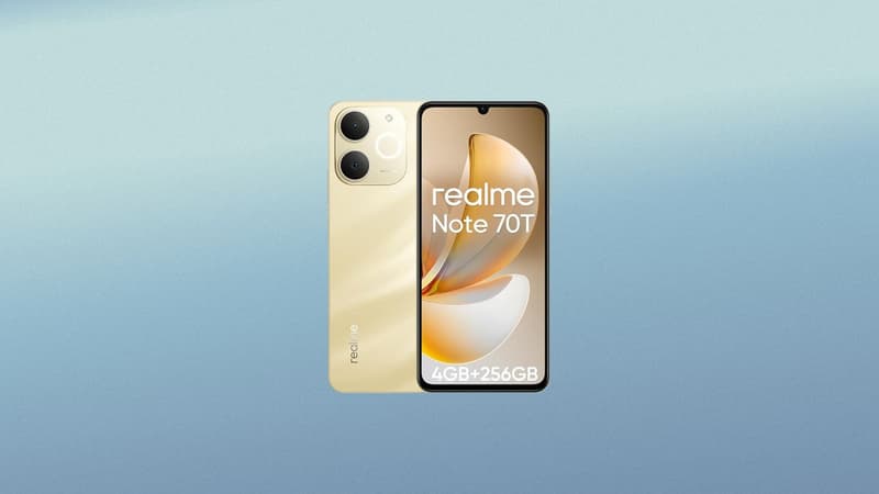 Moins de 100 euros pour le smartphone realme Note 70T à l’approche du Black Friday