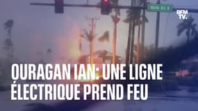 Floride: une ligne à haute tension chute et prend feu au passage de l'ouragan Ian