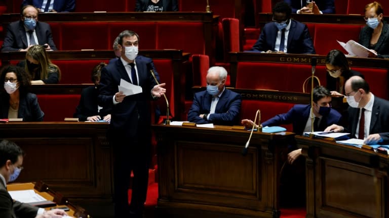Olivier Véran à l'Assemblée nationale le 2 février 2021