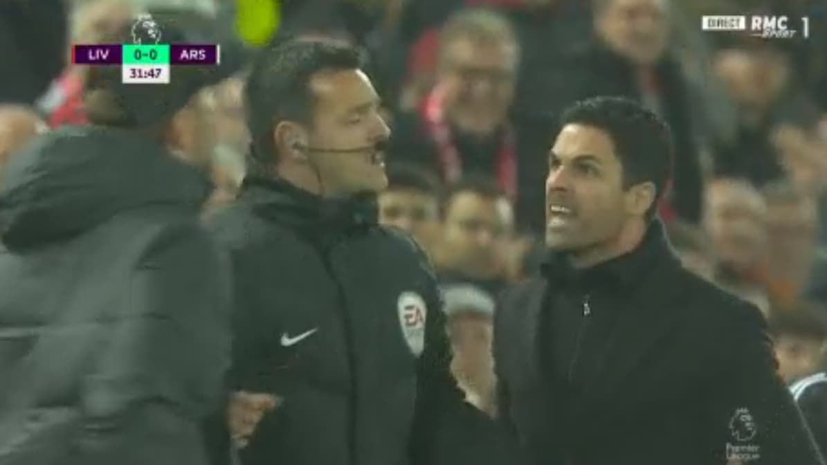 Vive altercation entre Arteta et Klopp Vive altercation entre Arteta et Klopp