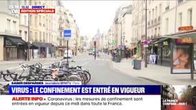 Confinement : les rues de Paris dans le quartier de la Bastille se sont vidées 